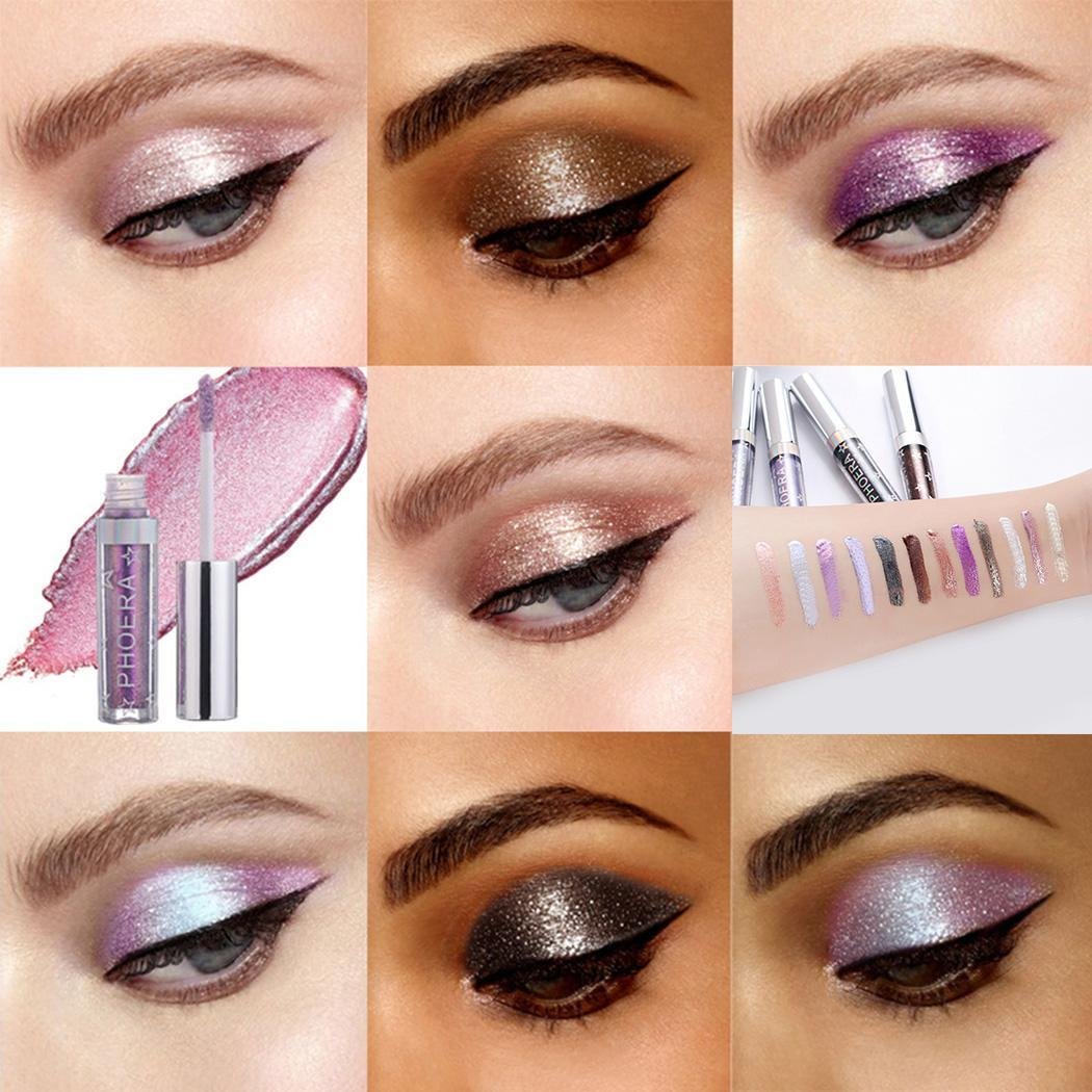 Zippem Glitter Liquid Eyeshadow, Shimmer Eyeshadow Liquid, Cosmetic Makeup Single Color Liquid Eye S Eyeshadow