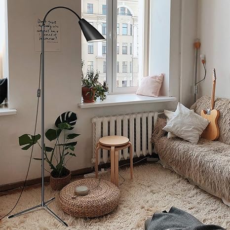 lampara de pie lampara de pie para sala de estar dormitorio lampara de pie ebest torchiere lampara de pie de lectura led con atenuador negro