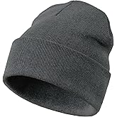 ROYBENS 100% Cotton Beanie, Knit Cuffed Beanies Hats for Men & Women, Winter Slouchy Soft Warm Unisex Skull Cap Hat​​