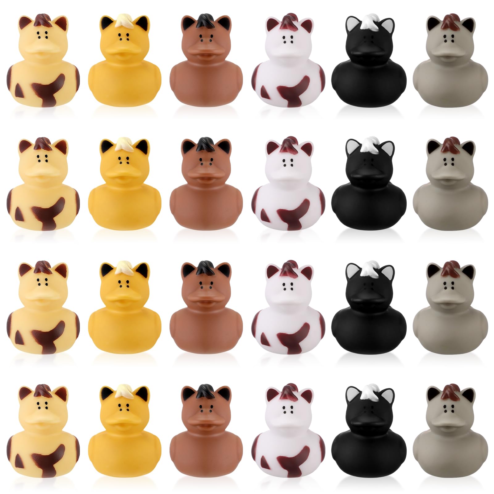 Photo 1 of ***MISSING A FEW DUCKS***Hungdao 24 Pcs Horse Rubber Duck 2.36 Inch Bucking Bronco Ducks Pool Float Bath Decor Gift for Horse Racing Festival Boys and Girls Classroom Prizes Baby Shower Party Favors