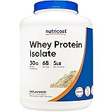 Nutricost Whey Protein Isolate (Unflavored) 5LBS
