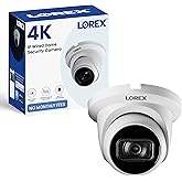 Lorex 4K IP Wired Dome Security Camera | Listen-in Audio | Smart Motion Detection (Person/Vehicle) | Colour & IR Night Vision