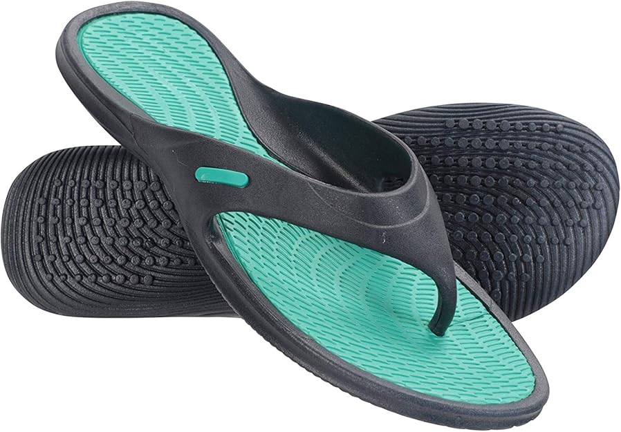 womens teal flip flops