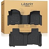 LASFIT Floor Mats 2019-2026 for Chevy Silverado/GMC Sierra 1500, 2020-2026 2500HD 3500HD, Double Cab/Bench Seat Only, Fit Without Rear Underseat Storage Box, All Weather TPE Custom Fit Floor Liners