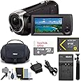 Sony HD Video Recording HDRCX405 HDR-CX405/B Handycam Camcorder (Black) Bundle with 64GB Card, Portable Accessory, Gadget System with Cleaning Kit, and Tripod (5 Items)