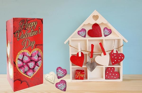 FRUIDLES VALENTINE’S MILK CHOCOLATE COOKIES & CREAM HEARTS, CREAMY CHOCOLATY HEARTS, HOLIDAY TREATS, INDIVIDUALLY WRAPPED FOILS, KOSHER CERTIFIED DAIRY (40 COUNT, 1 POUND)
