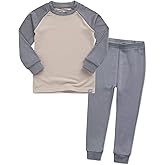 VAENAIT 6M-12Y Toddler Toddler Kids Toddler Girls Boys Soft Comfy Modal Tencel Solid Raglan Sleepwear Pajamas Pjs 2pcs Set
