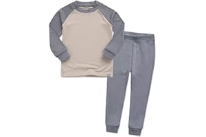 VAENAIT BABY VAENAIT 6M-12Y Toddler Toddler Kids Girls Boys Soft Comfy Modal Tencel Solid Raglan Sleepwear Pajamas Pjs 2pcs Set
