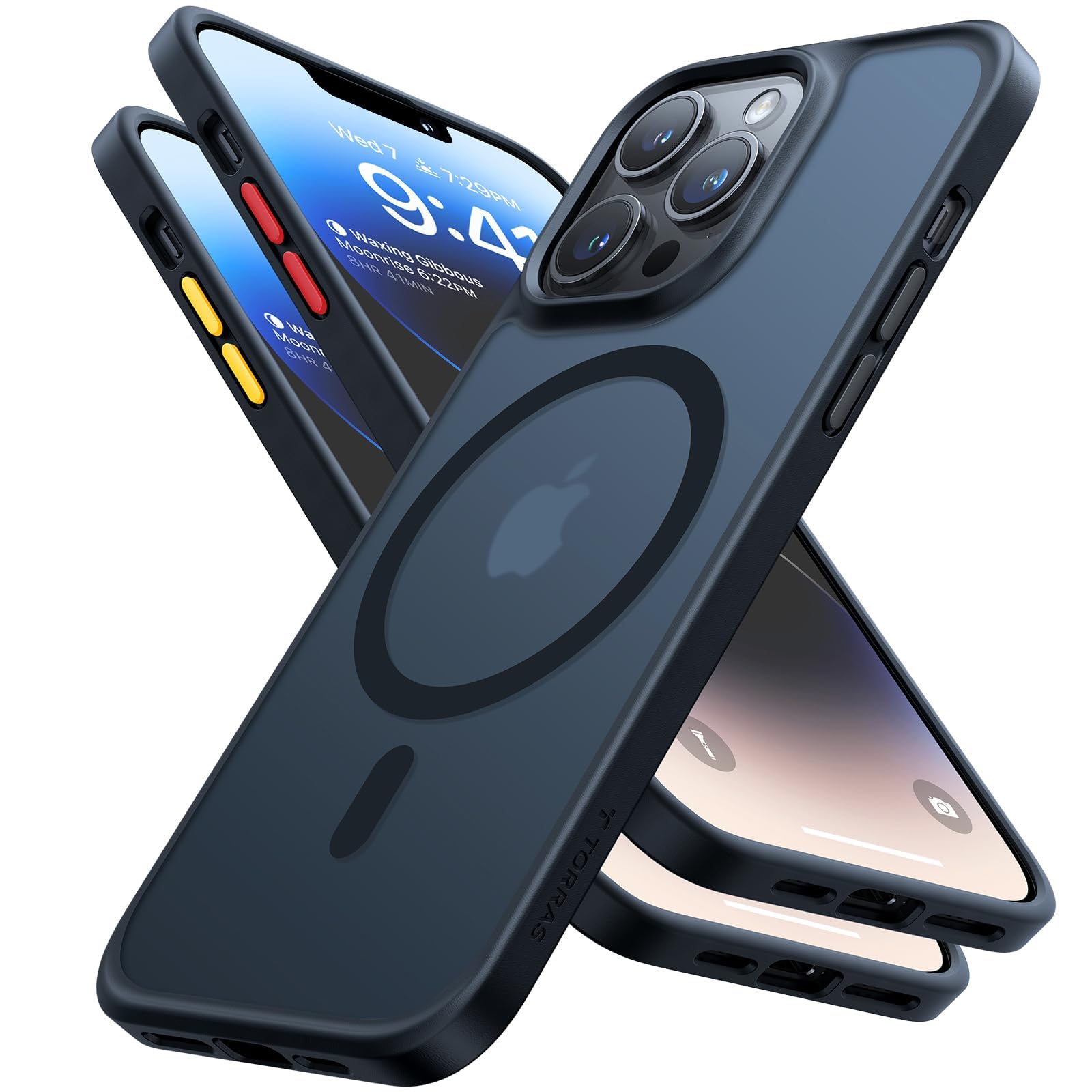 TORRAS for iPhone 13 Pro Max Case with MagSafe, 12FT Military Grade Shockproof, Slim Thin but Sturdy, Velvety Touch and Anti-Slip Texture, Magnetic Protective for iPhone 13 Pro Max Cover, Matte Black — image 1