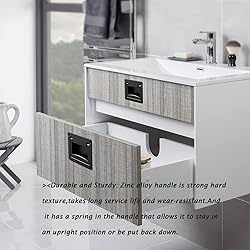 YUDTKK 2 Pack Zinc Alloy Recessed Pull Handles