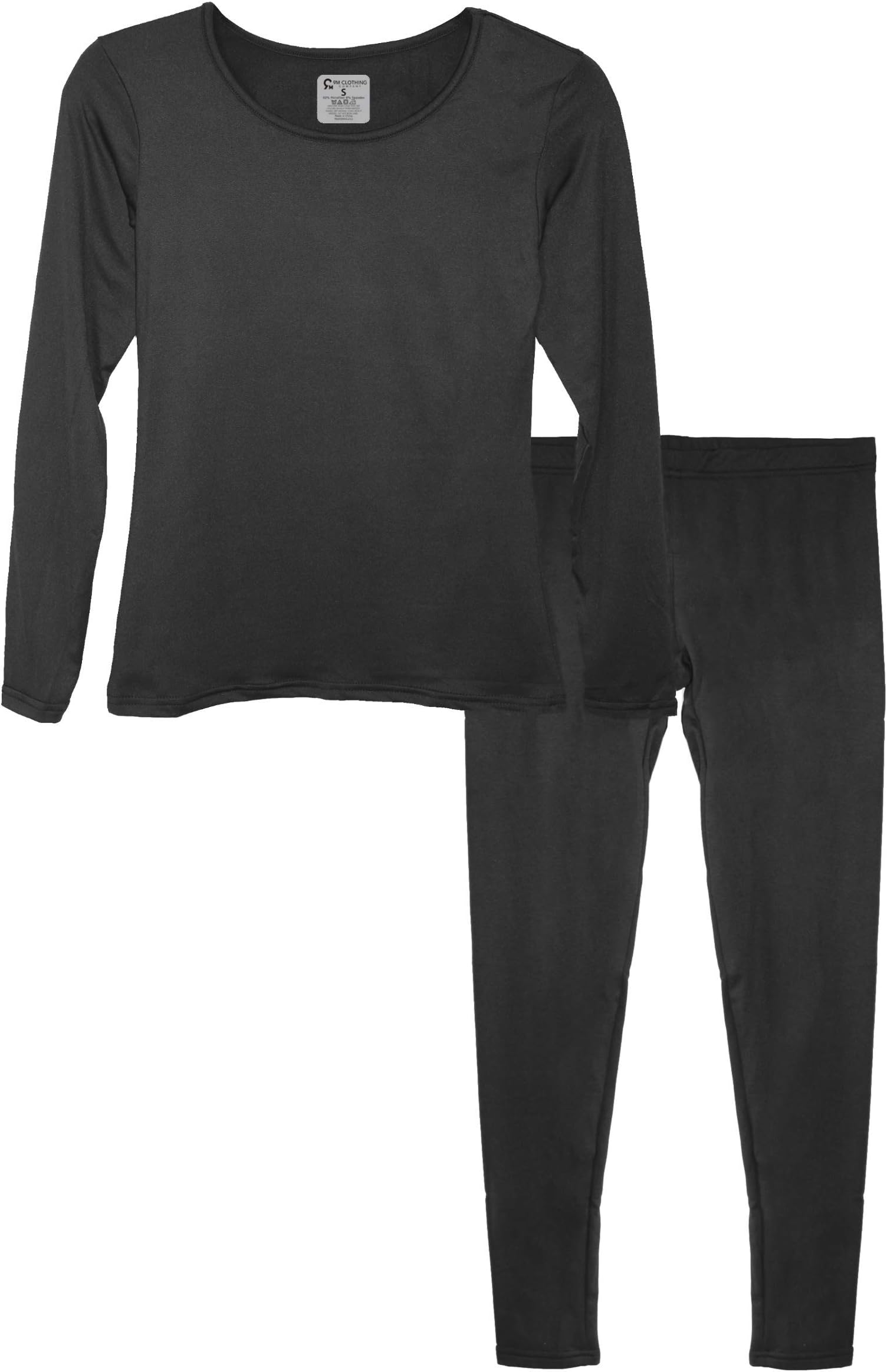 9M Women's Ultra-Soft Fleece Lined Thermal Base Layer Top & Bottom Underwear Set