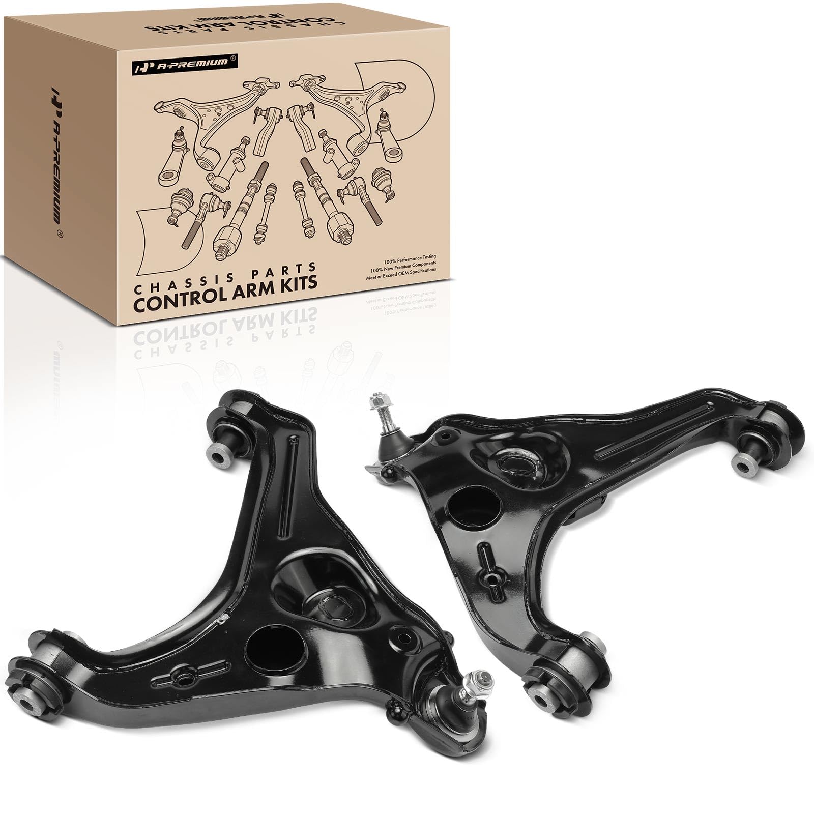Photo 1 of A-Premium 2 x Front Lower Control Arm, with Ball Joint & Bushing, Compatible with Ford F-150 F150 2009-2013, Expedition 2009-2013, Lincoln Navigator 2009-2013