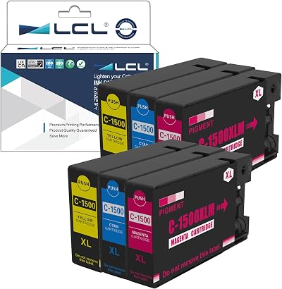 LCL PGI-1500XL Ink Cartridge 6pk Cyan Magenta Yellow for Canon MAXIFY MB2000