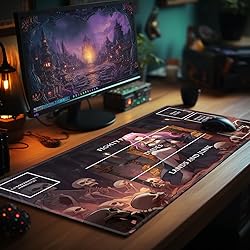 EDGFRTOIO Playmat with Zones for MTG Card Game