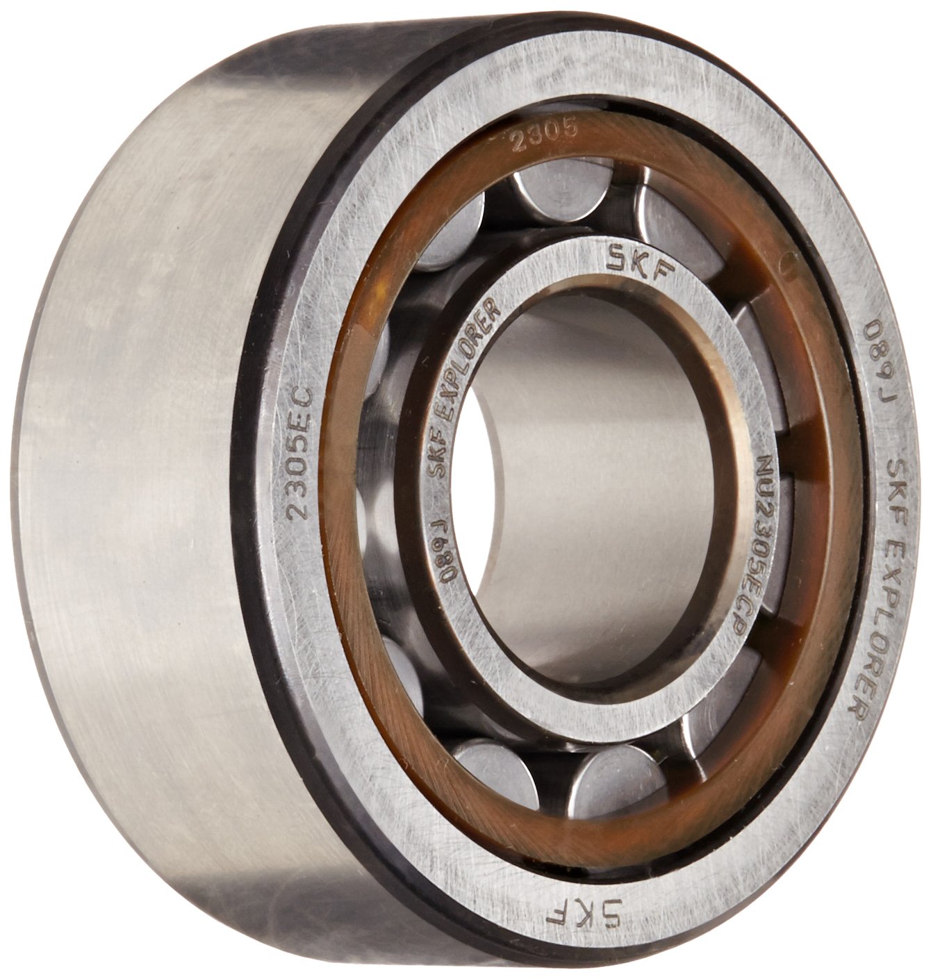 SKF Cylindrical Radial Roller Bearing, 25 ID, Bearing steel