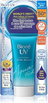 Biore Aqua Rich Watery Essence Sunscreen SPF 50+ PA++++ UVA Protection Japan view 2