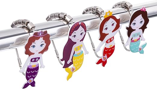 Amazon Com Mermaid Shower Curtain Hooks Unique Design Rustproof