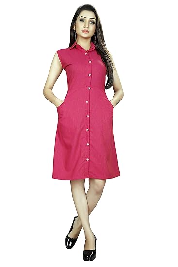 one piece dress in pink colour