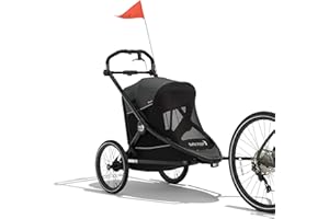 Baby Jogger City Prix Jogger x Bike Trailer x Shield Bundle – Easily Converts to Bike Trailer for Kids