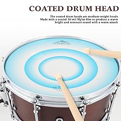 EASTROCK Snare Drum 14 X6.5 Inches Reddish Brown