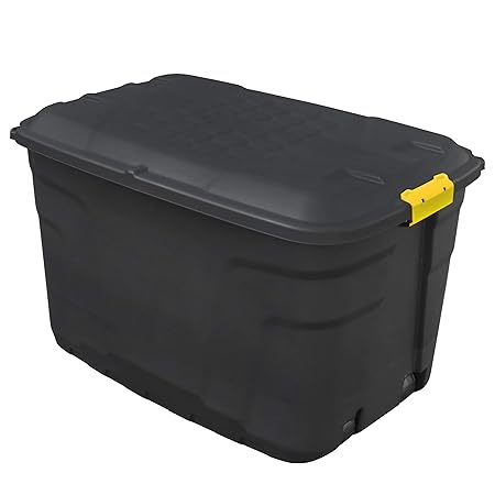 XXL Transportbox/Kissenbox mit 190 Liter Fassungsvermögen und Vier Rollen - für Garten, Haus, Hobby und Gewerbe geeignet - sc