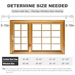 Authandis White Curtain Rods for Bedroom with