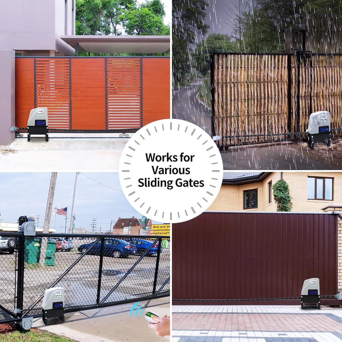 Hanging Operating Gate Mua TOPENS CK1100 Automatic Sliding Gate Opener Chain Drive Electric ...