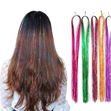 Amazon Com 28 Hair Tinsel Hair Streak Bling Hairpieces 300