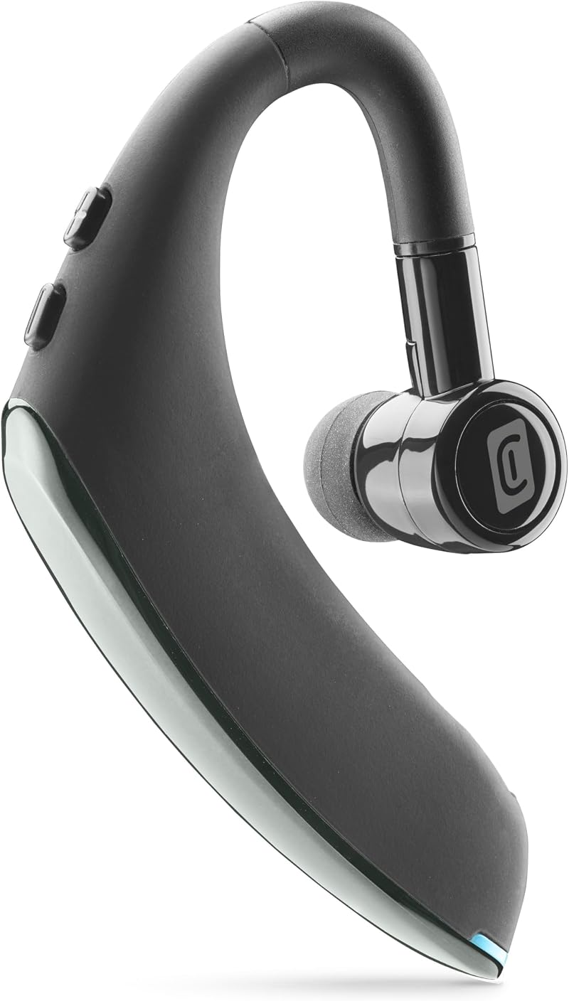 Cellularline Bold Mono Bluetooth Headset 23 Hr Battery Built-in Mic Quick Charge