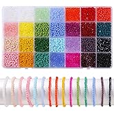 2800pcs Crystal Glass Beads Jewelry Making Kit -28 Colors 3mm Crystal Beads for Jewelry Bracelets Making, AB Colored Crystal Beads for Bracelet Necklace Making Kit DIY Crafts,Gifts Beginners Woman