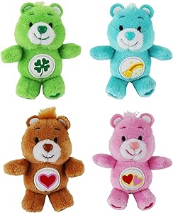 World's Smallest Mini Care Bears Series 2 Set of 4 Good Luck - Love-a-Lot - Tenderheart - Wish