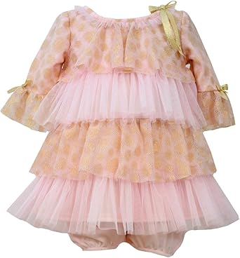pink and gold baby dress