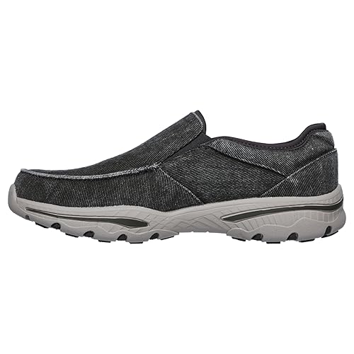 Skechers Mens Relaxed Fit-creston-moseco Moccasin, Charcoal, 11