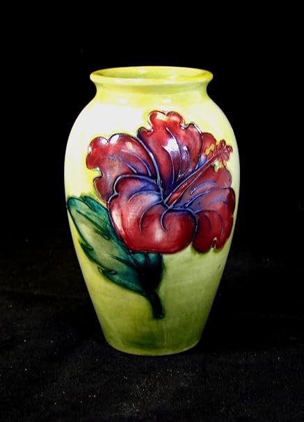 Moorcroft Hibiscus Vase Stunning Item Made In England Amazon