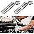 Hirificing Spark Plug Socket 14mm&16mm Magnetic Swivel Thin Wall Spark Plug Socket Set 3/8 Inch Drive 12-Point Standard 360-Degree Rotation Spark Plug Removal Tool