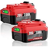 Nonbliep 2Pack 7000mAh V20 Battery Replacement for Craftsman 20V Battery V20 Lithium Compatible with CMCB205 CMCB204 CMCB206 CMCB202 CMCB201 CMCB124 CMCB100 Craftsman 20V MAX Cordless Power Tools+