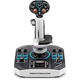 Thrustmaster Sol-R1 Hall-Effect Space Combat Flight Sim Joystick - PC | 44 programable actions buttons, detachable ambidextrous grip, central throttle, 2 triggers, ministick, backlit design