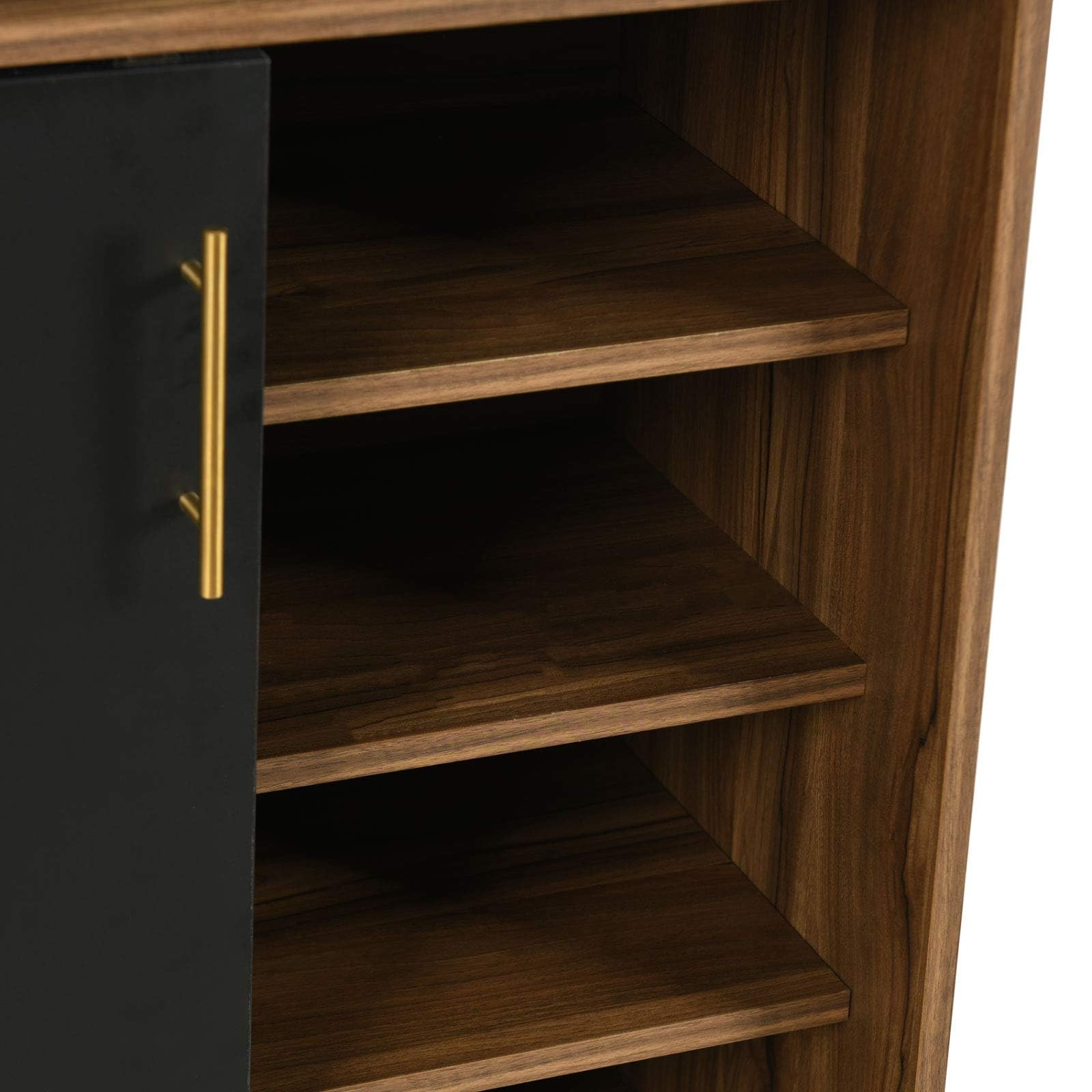 Mecor Shoe Rack Storage 2Door Shoebox Container Organizer