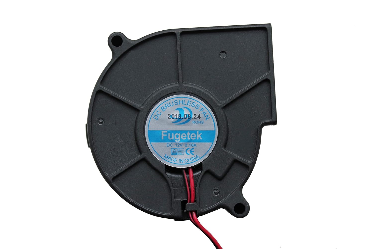 Fugetek 12V DC Brushless Blower Cooling Fan with 2Pinned 2Ball
