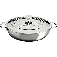 Le Creuset Tri-Ply Stainless Steel Braiser, 5 qt.