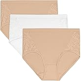 Bali womens Underwear Briefs, 3-pack Coolest Smoothing High-waist Brief Panties for Women, Breathable, Seamless