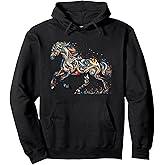Horse Lover - Majestic Horse - Horse Graphic Design Pullover Hoodie