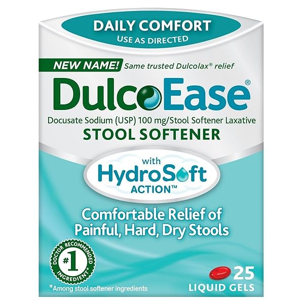 DULCOLAX DAILY COMFORT SOFTENING RELIEF STOOL SOFTENER 25 CT (PACK OF 6)