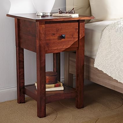 Amazon Com Man Tables Home Defense Night Stand With Hidden Firearm Safe Sports Outdoors
