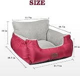 GoFirst Dog Car Seat Small Dogs Cats Booster With Storage Red view 3