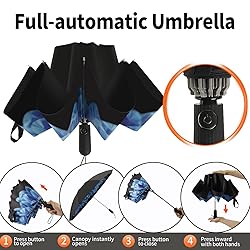 ZDSSM Compact Travel Umbrella Inverted Reverse