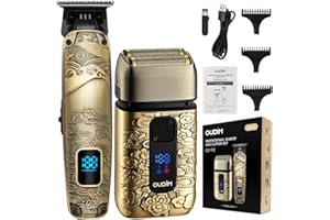 OUDIM Men's Electric Head Shaver, Foil Shaver for Bald Men, Men's Hair and Beard Trimmer Grooming Kit, Facial Hair Remover, Cordless, Barber Hair Clipper, Best Gift for Father's Day