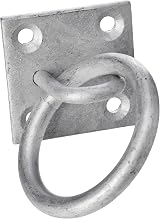 Faithfull 8mm Galvanised Steel Ring On Plate 50x50mm Heavy Duty Fixings view 3