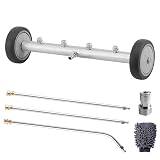 M MINGLE Undercarriage Pressure Washer Attachment, 16 Inch Powerful Under Car Washer with Car Wash Mitt, Low-Clearance Vehicle Compatible, 4000 PSI