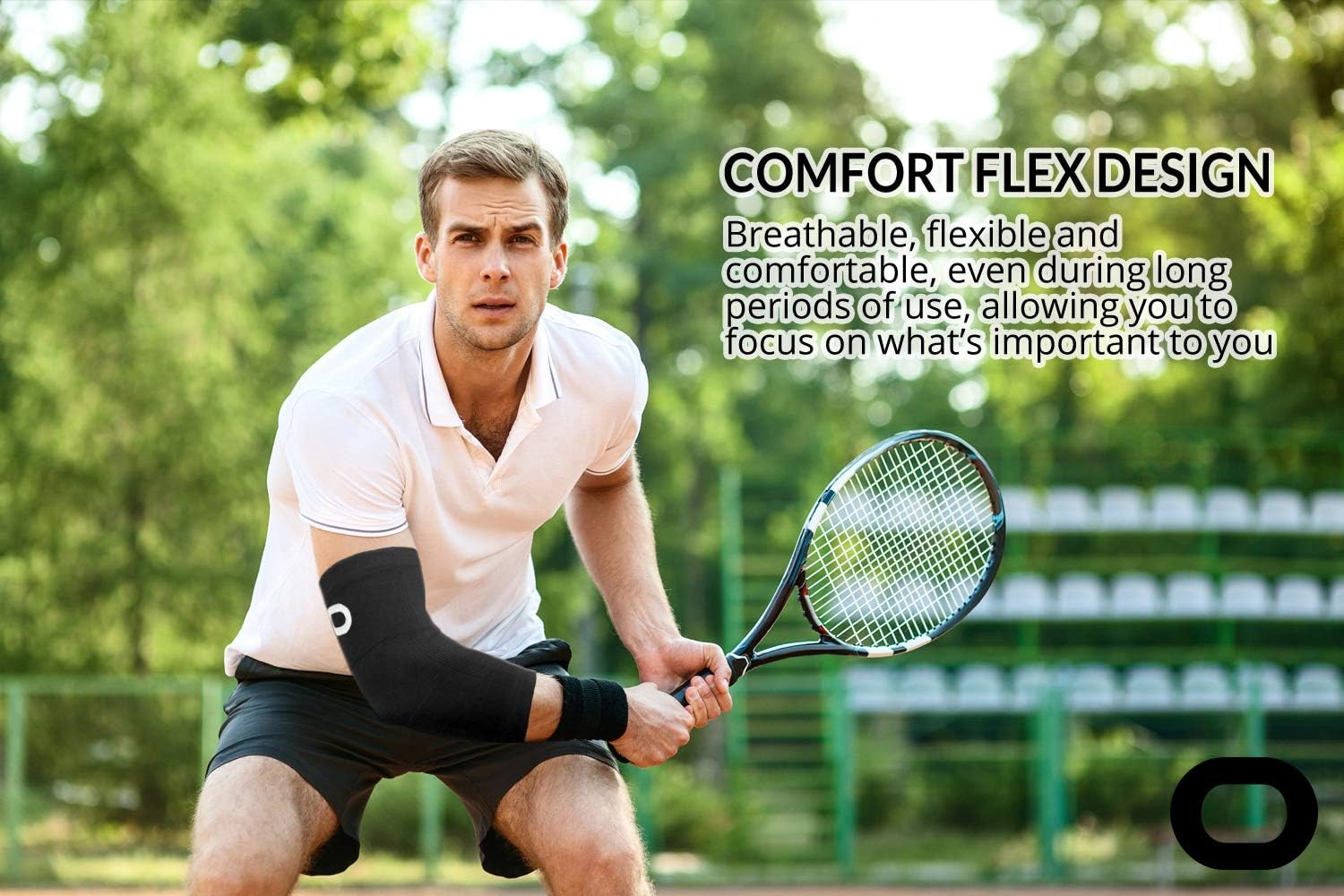 Elbow Brace Compression Sleeve (1 Pair) - Instant Arm Support Elbow Sleeves for Tendonitis, Arthritis, Bursitis, Golfers & Tennis Elbow Brace, Treatment, Workouts, Weightlifting, Pain Relief, Recovery: Sports & Outdoors